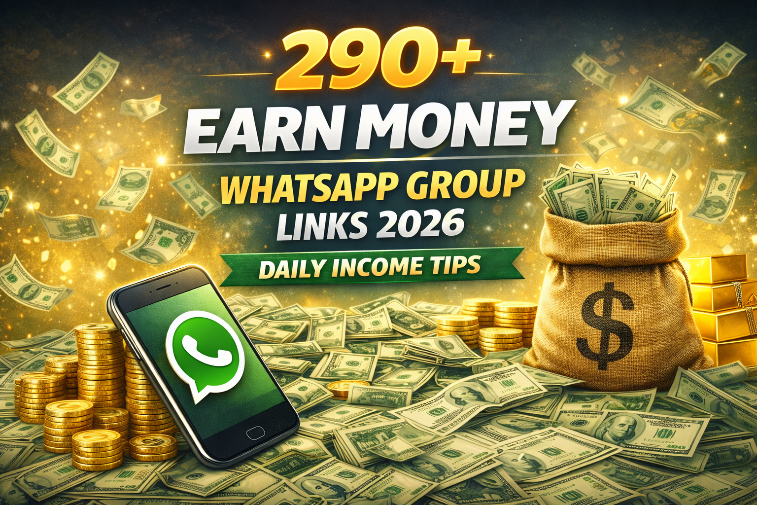290+ Earn Money WhatsApp Group Links 2026 — Daily Income Tips